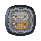 Estrobo Oculto, 6 LED, rojo azul SAE Clase I Empotrable, lente transparente - SILYMX