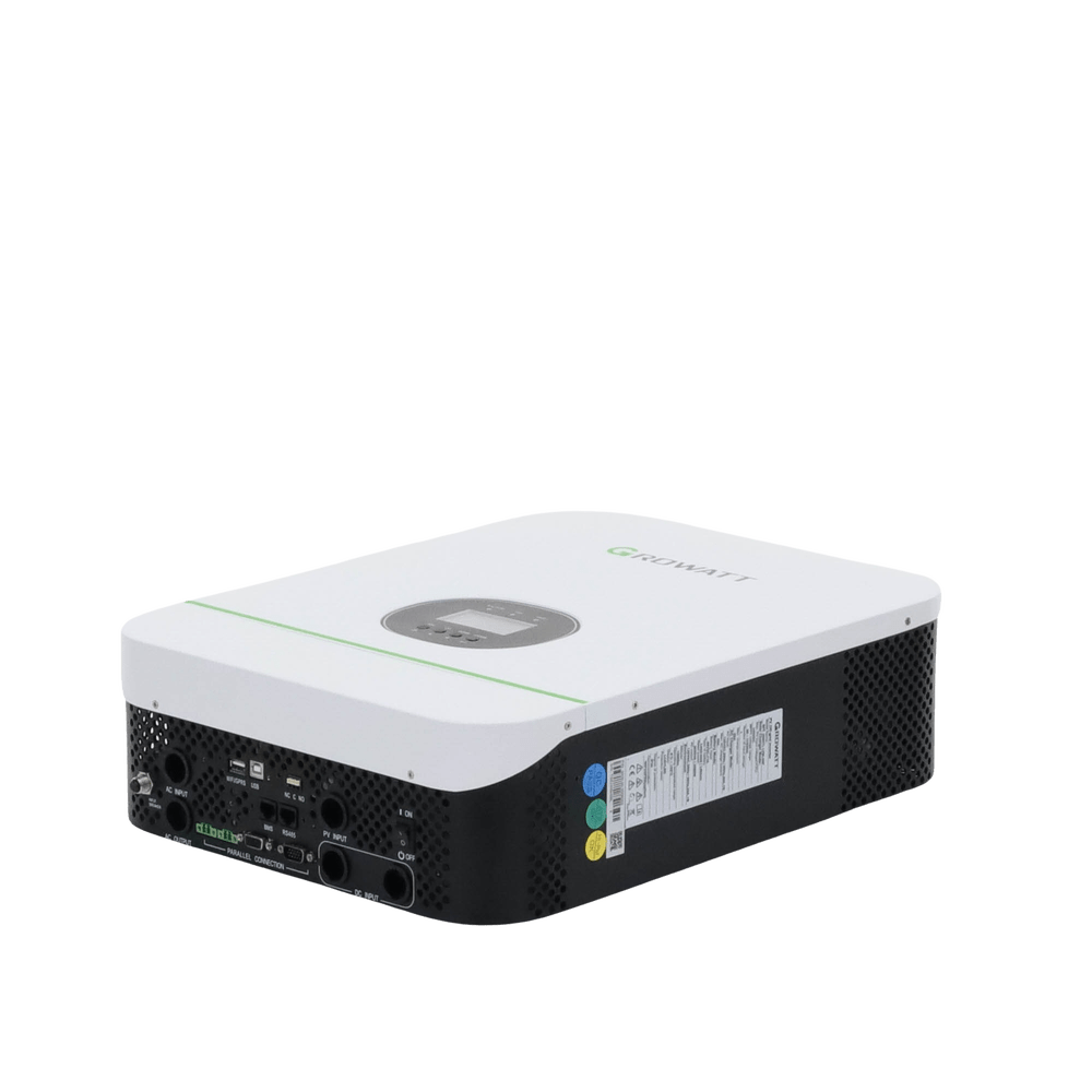Inversor Cargador GROWATT 3kW Compatible con Baterías de Litio Monitoreo Remoto y Sincronización para Mayor Potencia Operación 48Vcc SPF3000TLLVM48P - SILYMX