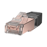 Plug Panduit RJ45 Cat6A Blindado 23-24 AWG Chapado en Oro de 50 micras Paquete de 100 piezas SPS6X88-C - SILYMX