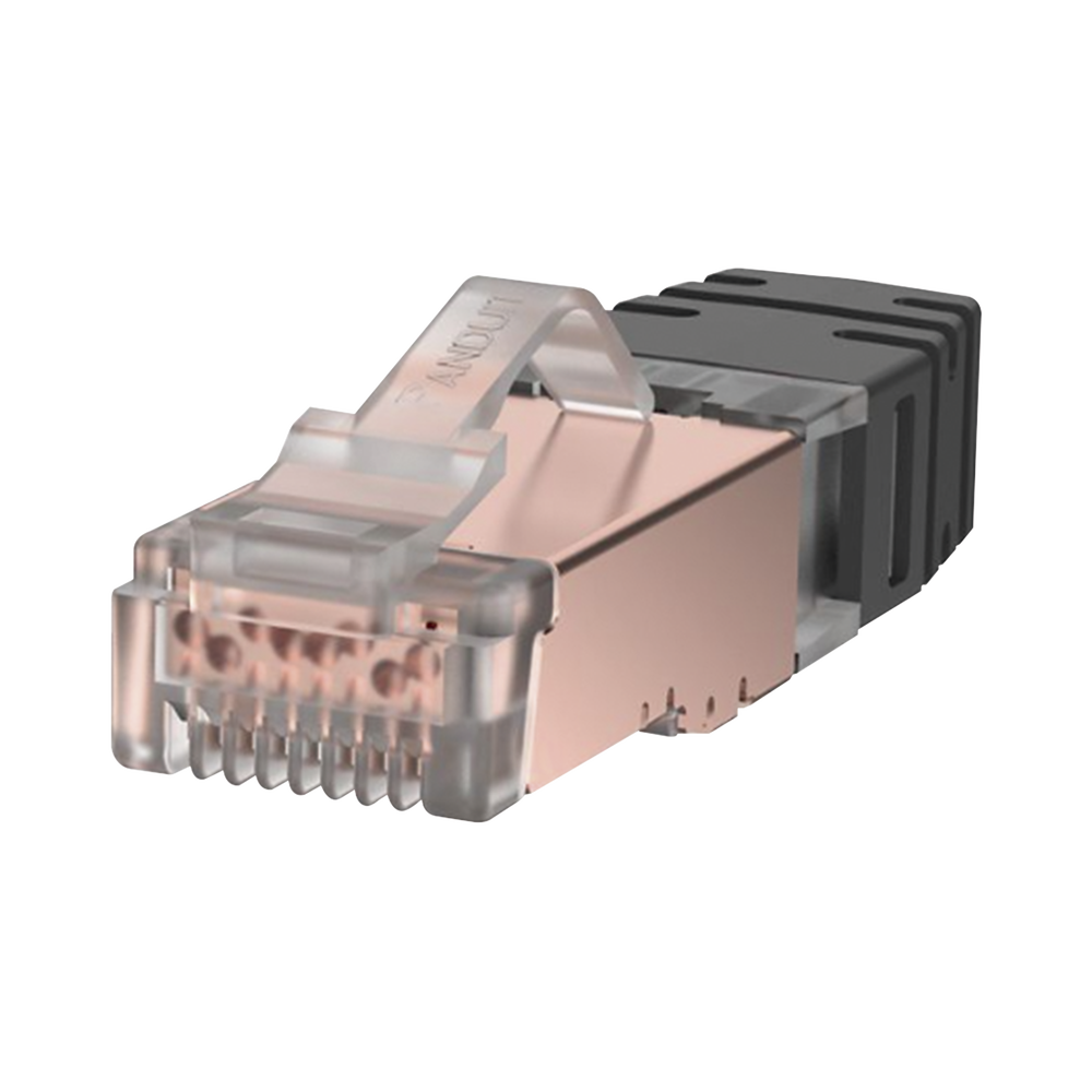 Plug Panduit RJ45 Cat6A Blindado 23-24 AWG Chapado en Oro de 50 micras Paquete de 100 piezas SPS6X88-C - SILYMX