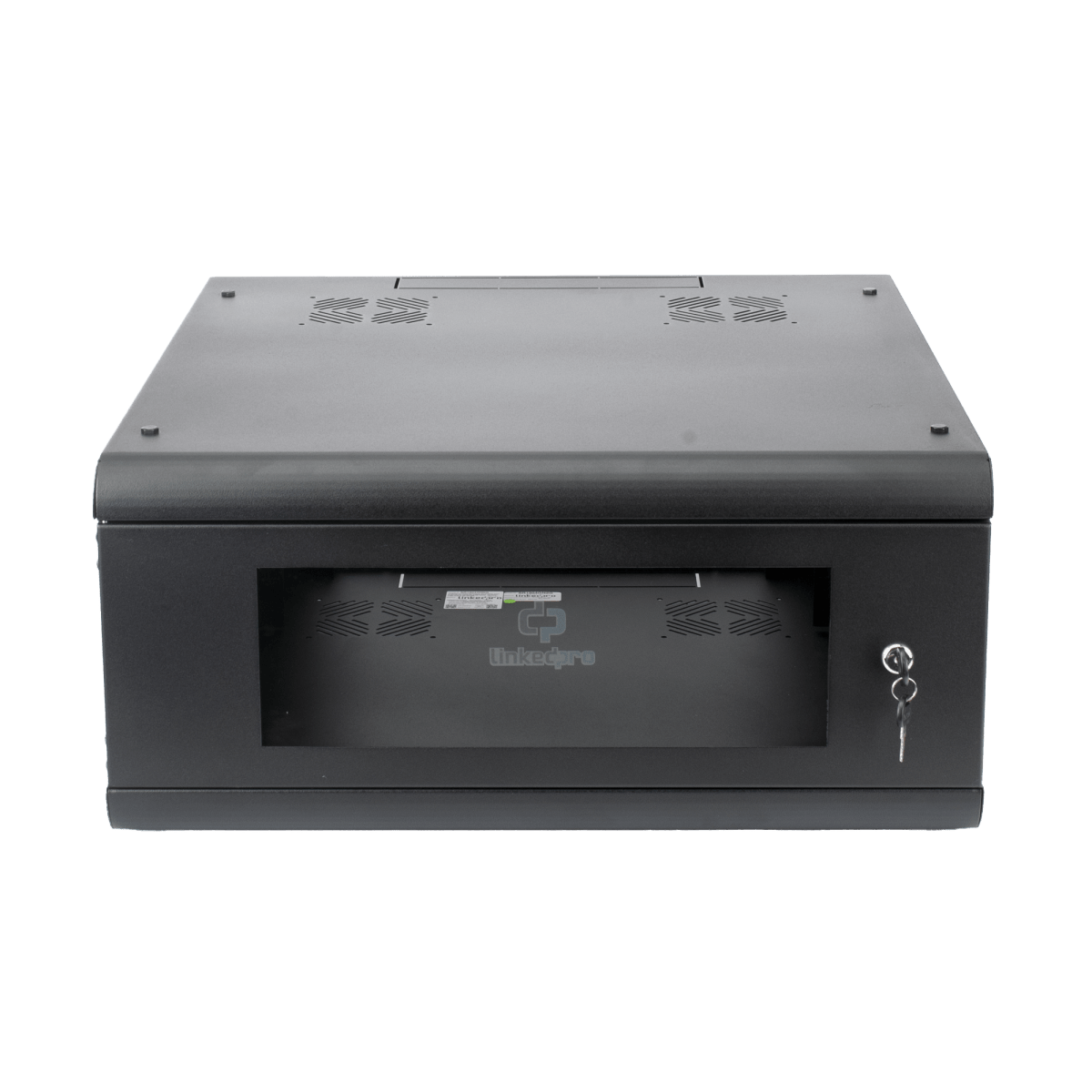Racks CerradosLINKEDPROSR-1904-GN2GGabinete de Pared 4U Rack 19" Cristal Templado 635mm Acero Reforzado LINKEDPRO SR - 1904 - GN2G - SILYMX