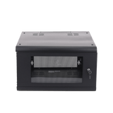 Gabinete de Pared con Puerta de Cristal Templado, 635 mm de Profundidad, 6U Rack de 19'' Acero Reforzado - SILYMX