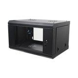 Gabinete de Pared 6U LINKEDPRO SR-1906-LH3G | Rack 19” con Puerta de Cristal Templado, Acero Reforzado, 455 mm de Profundidad
