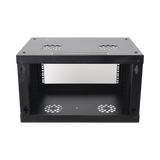 Gabinete de Pared 6U LINKEDPRO SR-1906-LH3G | Rack 19” con Puerta de Cristal Templado, Acero Reforzado, 455 mm de Profundidad