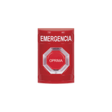 Botón de Emergencia Texto en Español Color Rojo Acción Mantenida Girar para Restablecer y LED Multicolor SS2009EM-ES - SILYMX