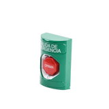 Botón de Salida de Emergencia Texto en Español Acción Mantenida Girar para Restablecer LED de iluminación SS2109EX-ES - SILYMX