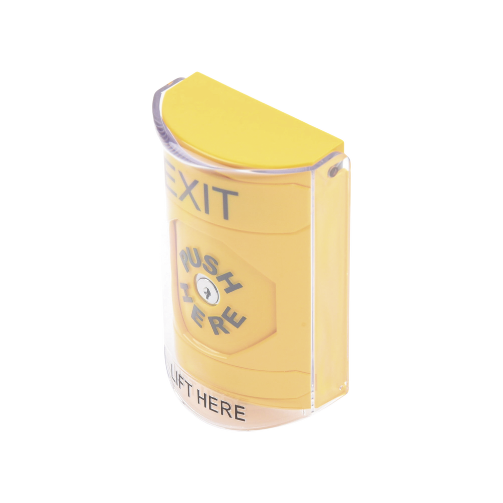 Botón de Salida Texto en Ingles Tapa Protectora de Policarbonato Súper Resistente Llave para restablecer Bocina integrada de Advertencia SS22A0XT-EN - SILYMX