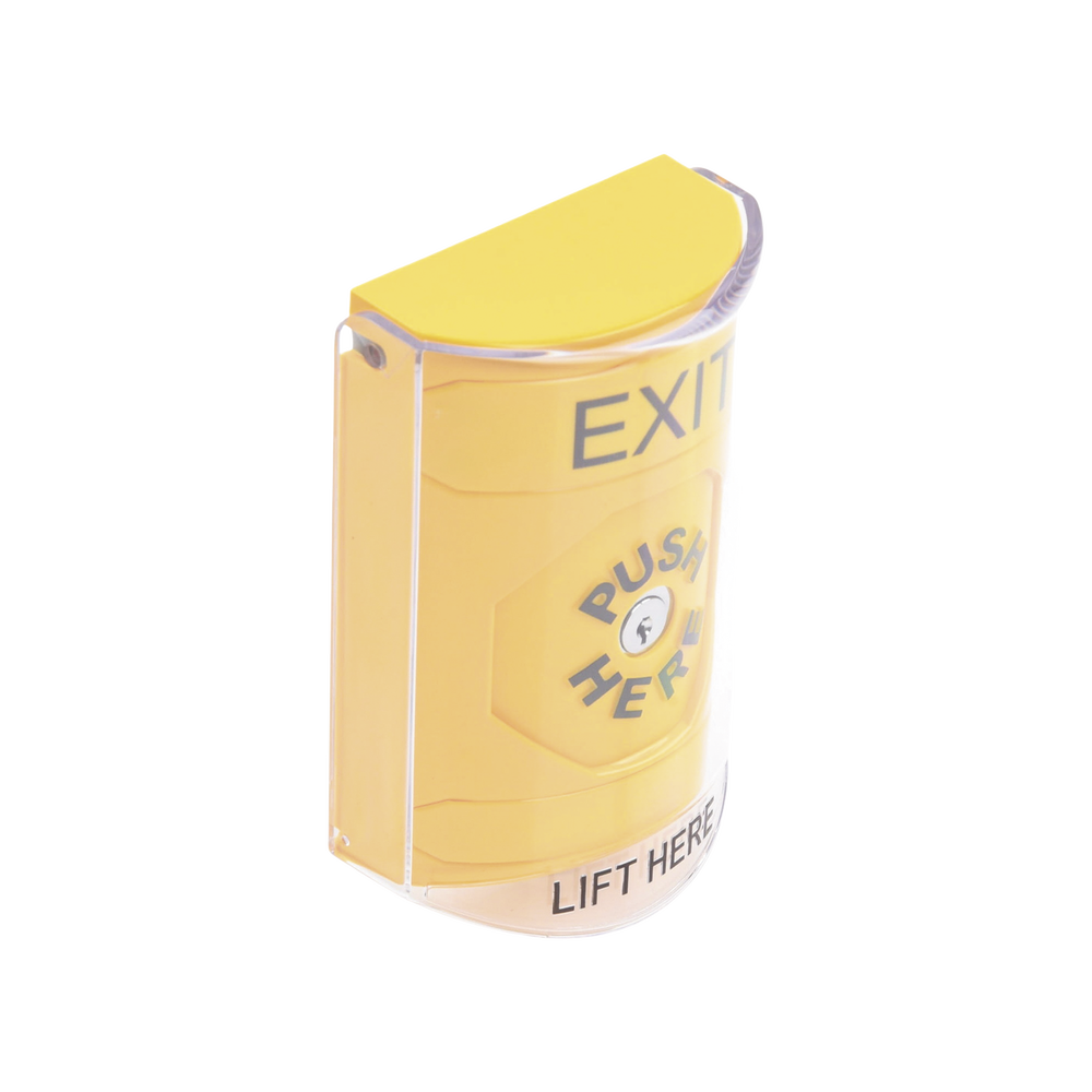 Botón de Salida Texto en Ingles Tapa Protectora de Policarbonato Súper Resistente Llave para restablecer Bocina integrada de Advertencia SS22A0XT-EN - SILYMX