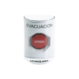 Botón de Evacuación Cubierta de Policarbonato Súper Resistente de Superficie con Espaciador Restablecimiento con Llave Con Bocina de Advertencia SS2382EV-ES - SILYMX