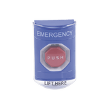 Botón De Emergencia Con Bocina De Advertencia IntegradaSolo Interior Texto En Inglés Tapa Protectora De Policarbonato Súper Resistente Llave Para Restablece - SILYMX