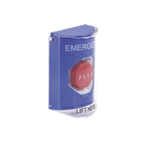 Botón De Emergencia Con Bocina De Advertencia IntegradaSolo Interior Texto En Inglés Tapa Protectora De Policarbonato Súper Resistente Llave Para Restablece - SILYMX