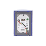 Botón Multipropósito Color Azul De Superficie Con Tapa De Policarbonato Con Bocina Para Interior Llave Para Restablecer Texto De Emergencia Español SS24A2EM-ES - SILYMX