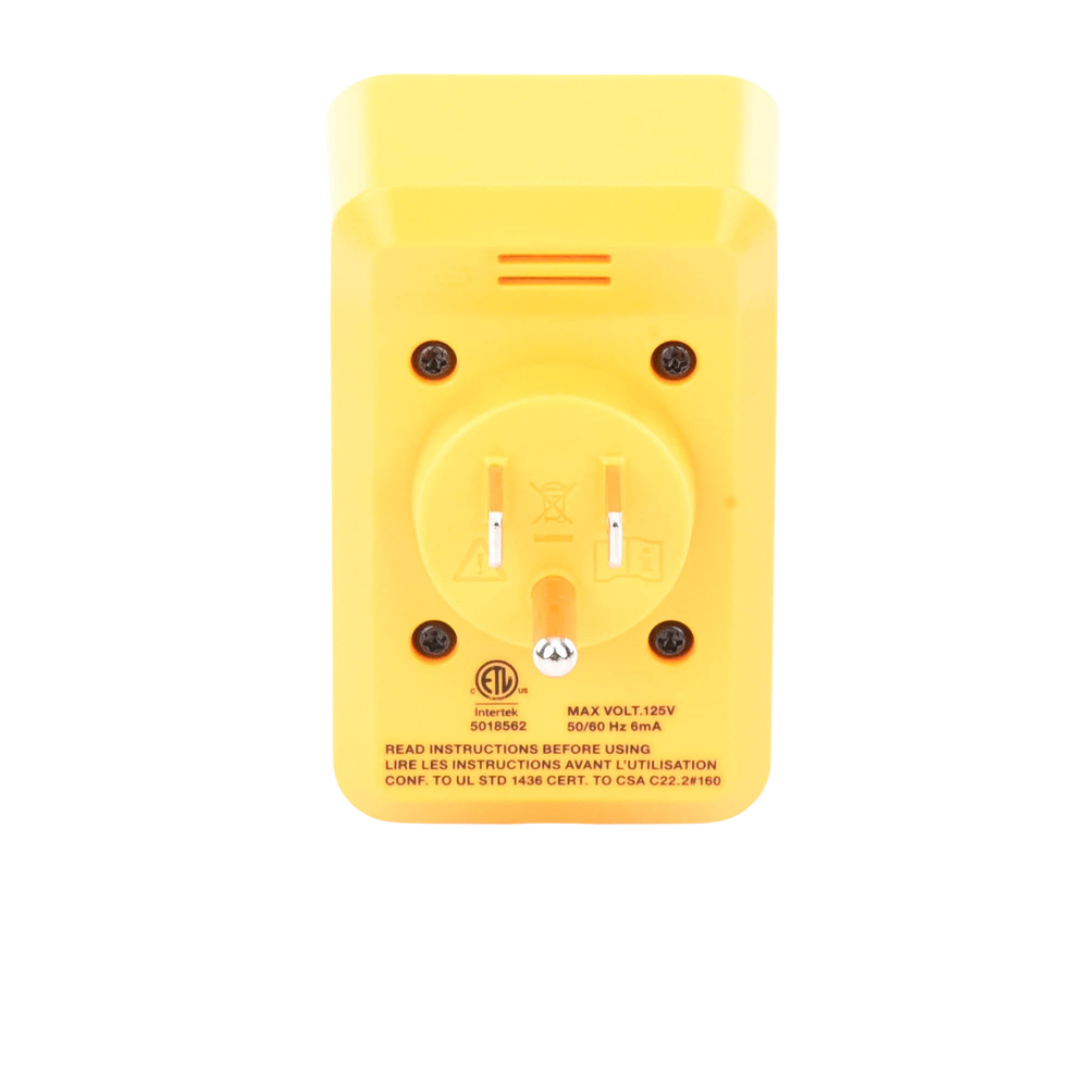 Probador de Tomacorriente Eléctrico Estándar o GFCI con Señal Acústica Con LEDs de Alto Brillo y Gráfico Incluido Para Verificar Rápida y Fácilmente el Cableado ST120+ - SILYMX