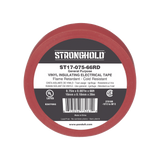 Cinta Eléctrica STRONGHOLD para Aislar de PVC Uso General Reparación y Mantenimiento Grosor de 0.18mm (7 mil) Ancho de 19mm y 20.12m de Largo Color Rojo ST17-075-66RD - SILYMX