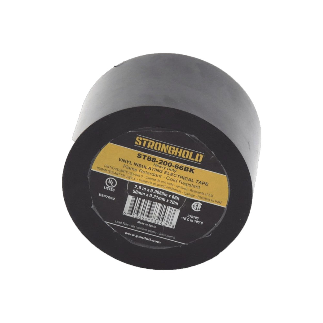 Cinta Eléctrica STRONGHOLD Para Aislar de PVC Trabajo Pesado Eléctrico ST88-200-66BK - SILYMX