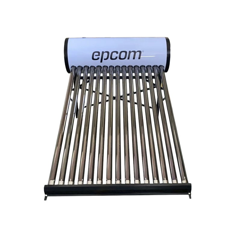 Bóiler Solar de 150L, Baja Presión con 15 Tubos de Vacío de Mayor Resistencia y Termotanque Inoxidable de Grado Alimenticio 150 L Resistentes a Granizo de Hasta 25 mm/ l, Incluye Anodo de Magnesio EPCOM STELPWH150 - SILYMX