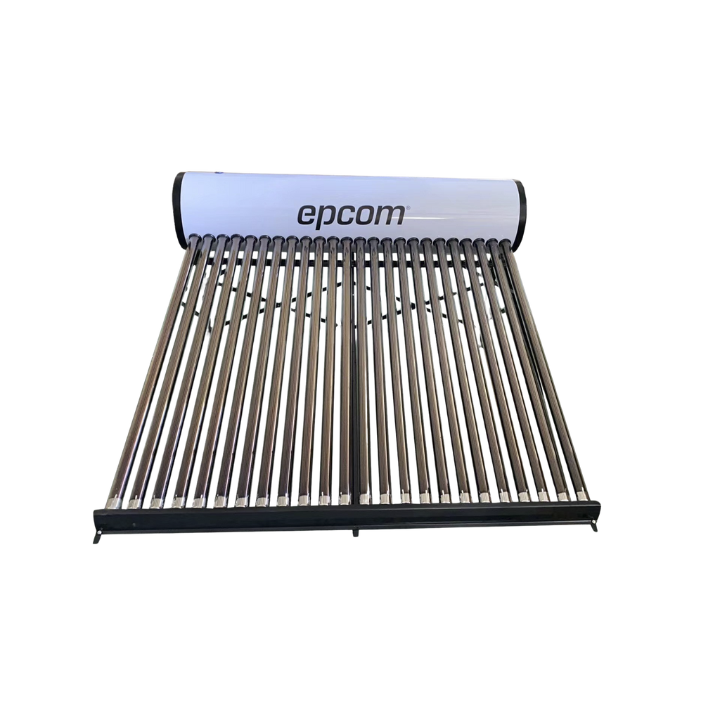Bóiler Solar de 240L, Baja Presión con 24 Tubos de Vacío de Mayor Resistencia y Termotanque Inoxidable de Grado Alimenticio 240 L Resistentes a Granizo de Hasta 25 mm/ l, Incluye Anodo de Magnesio EPCOM STELPWH240 - SILYMX