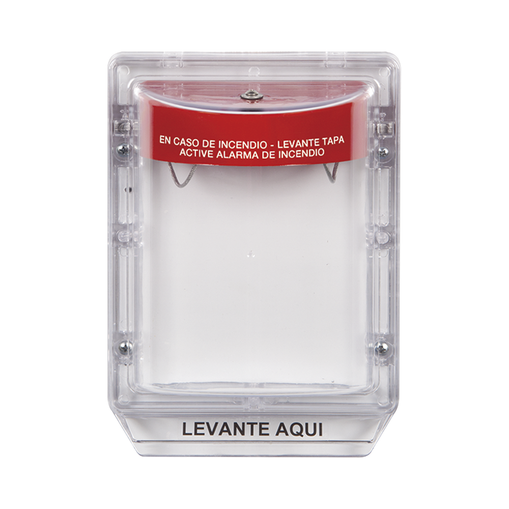 Cubierta Protectora de Policarbonato Serie Stopper II Con Bocina Sin Espaciador Montaje Empotrado Etiqueta en Español STI-1100-ES - SILYMX