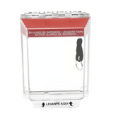 Cubierta Universal Transparente, de Bajo Perfil, Texto de Incendio en Español, Notificación Audible y Visible - SILYMX