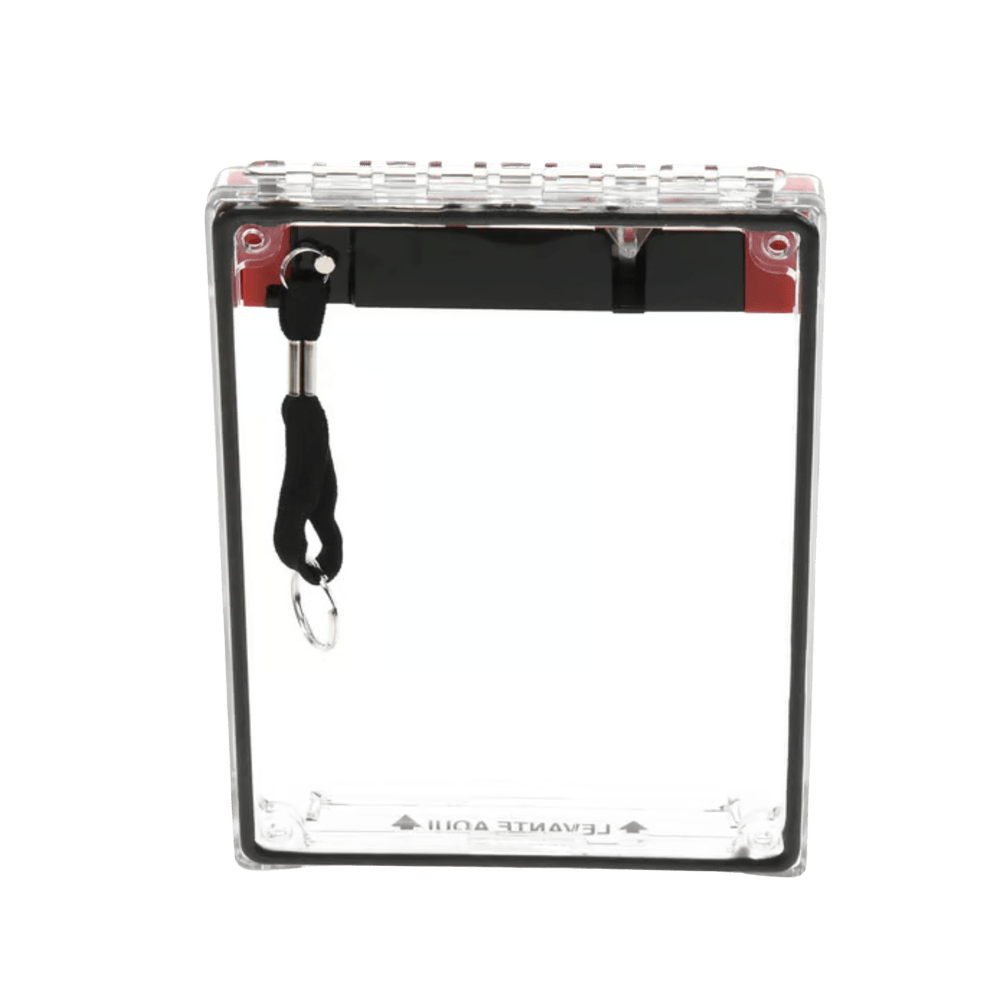 Cubierta Universal Transparente, de Bajo Perfil, Texto de Incendio en Español, Notificación Audible y Visible - SILYMX