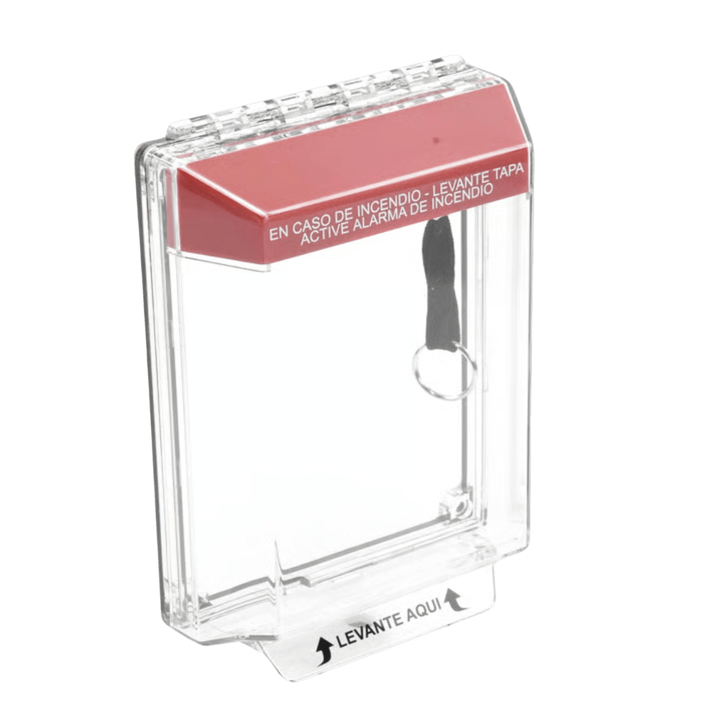 Cubierta Universal Transparente, de Bajo Perfil, Texto de Incendio en Español, Notificación Audible y Visible - SILYMX