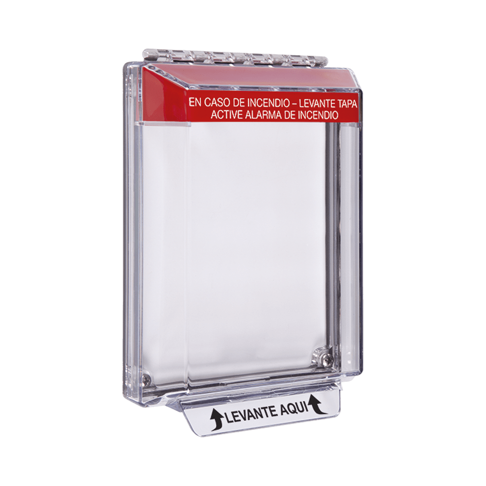 Cubierta Universal Transparente, de Bajo Perfil, Texto de Incendio en Español, Notificación Audible y Visible - SILYMX
