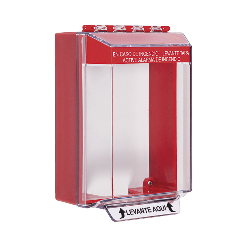 Cubierta Universal De Montaje Superficial Con Espaciador 1.46  Serie Universal Stopper Texto De Incendio En Español STI-14210FR-ES - SILYMX