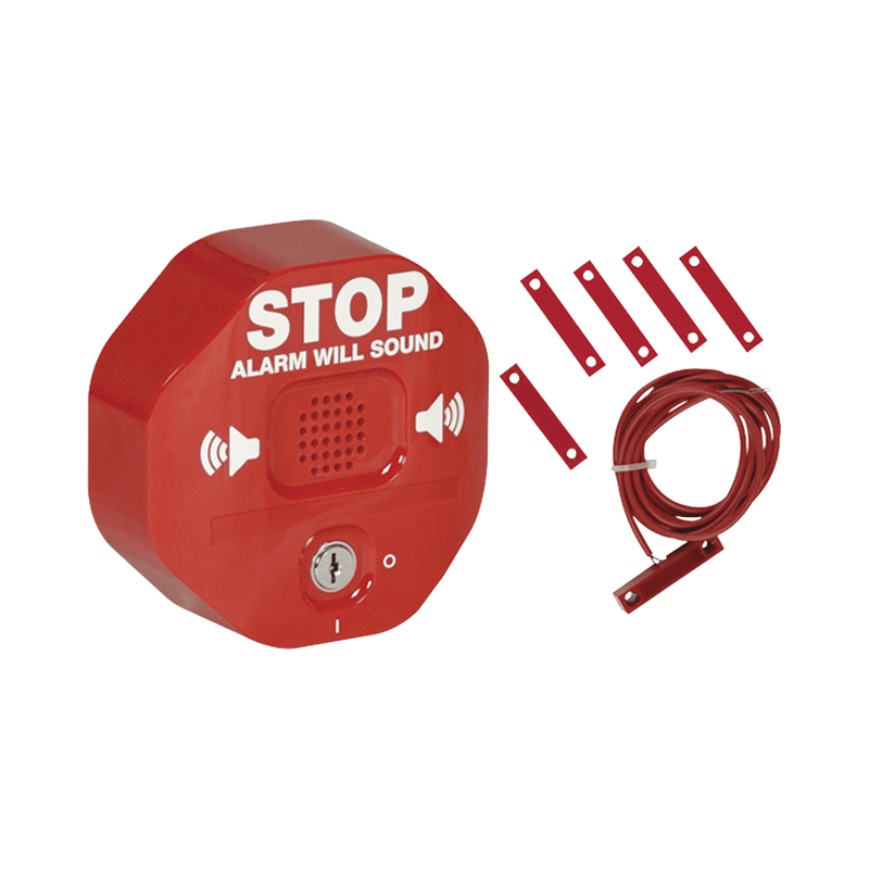 Anunciador Audible para Salida de Emergencia de Doble Hoja, Texto en Inglés y Etiquetas en Múltiples Idiomas STI-6402 - SILYMX