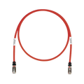 Patch Cord Cat6A, Blindado S/FTP, CM/LS0H, 7.62 Metros (25 Pies), Color Rojo