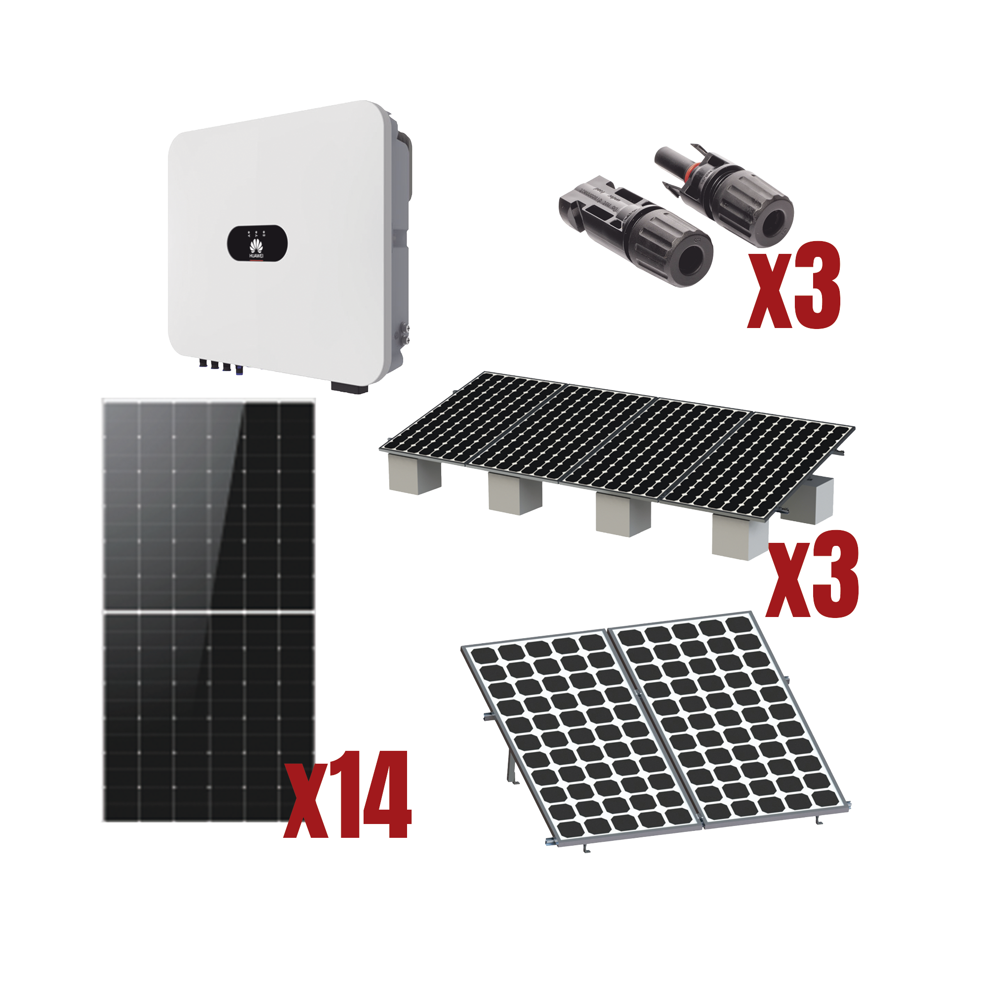 Kit Solar Interconexion  / 8kW  220Vca / Inversor HUAWEI/ Montaje Incluido  