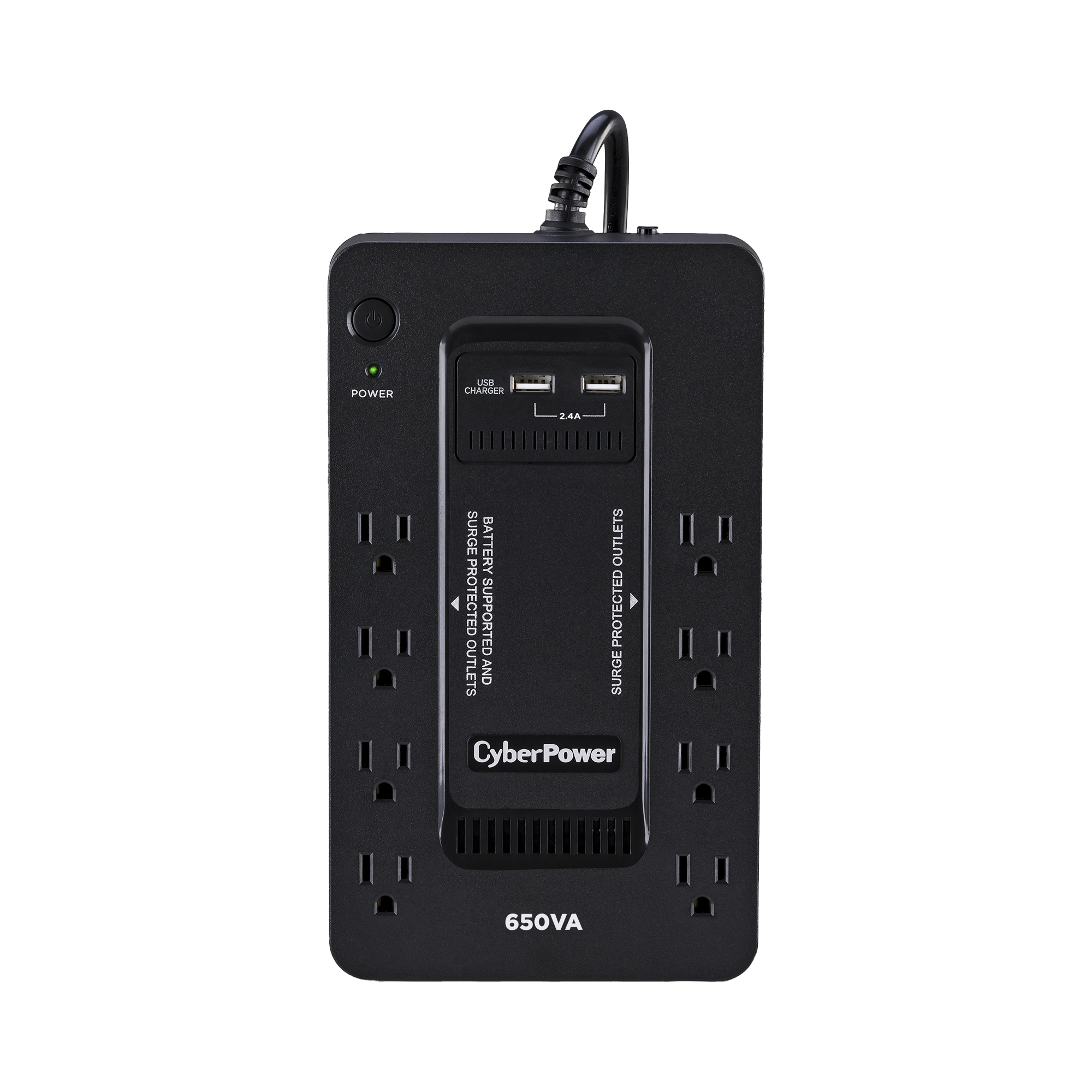 UPS de 650 VA/390 W, Topología Standby con Modo Ahorrador ECO, Entrada 120 Vca NEMA 5-15P, Con 8 Tomas NEMA 5-15R CYBERPOWER SX650U - SILYMX