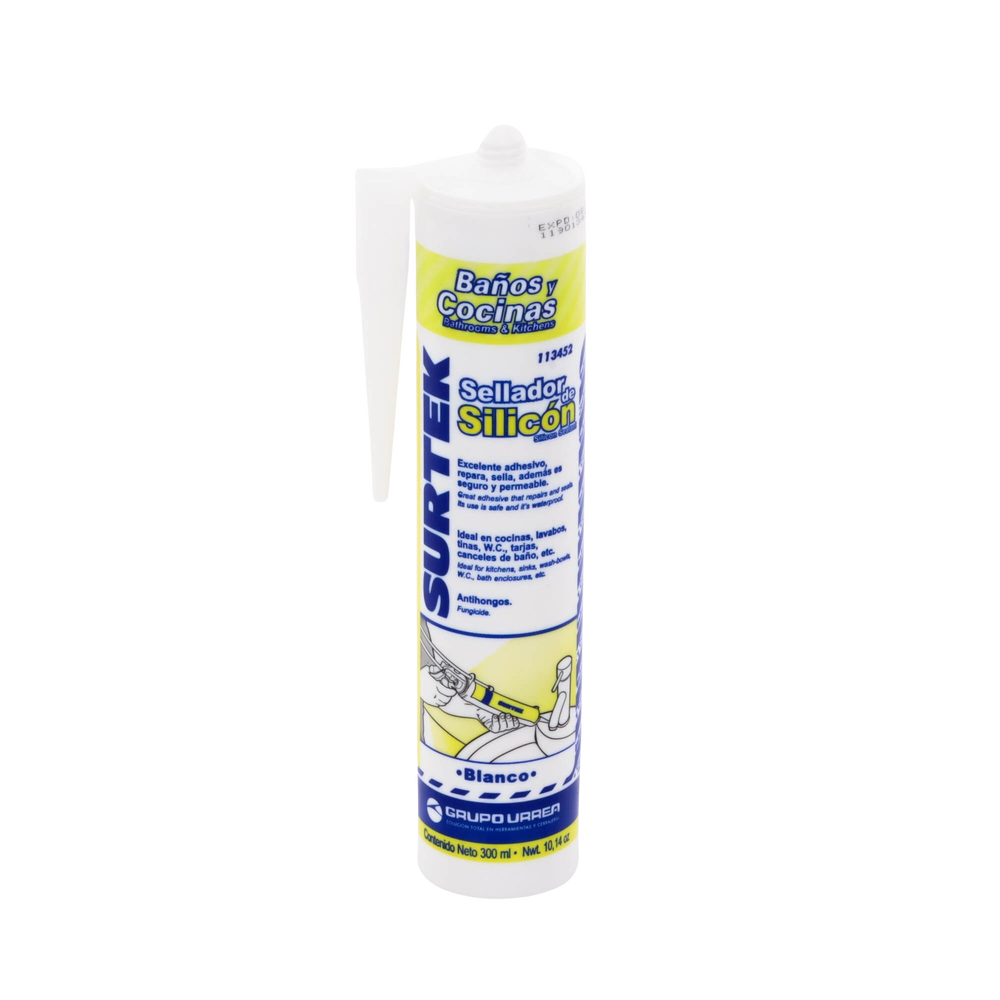 Silicón Para Baños y Cocinas Color Blanco Contenido 280 ml SYS-113-452 - SILYMX