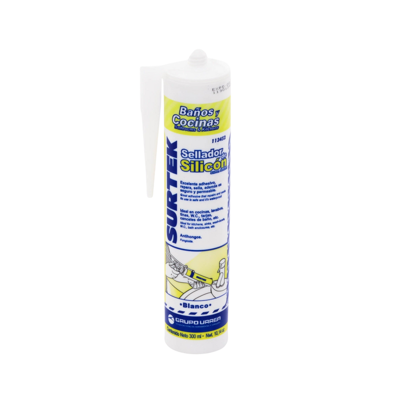 Silicón Para Baños y Cocinas Color Blanco Contenido 280 ml SYS-113-452 - SILYMX