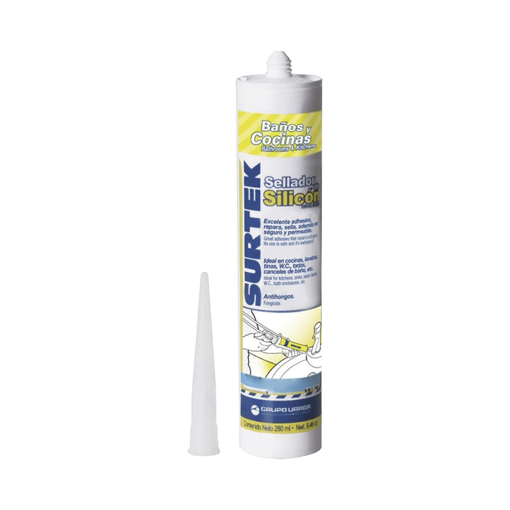 Silicón Para Baños y Cocinas Color Blanco Contenido 280 ml SYS-113-452 - SILYMX