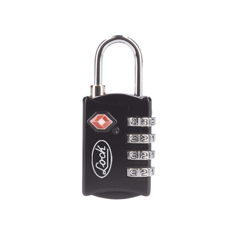 Candado de Combinación Maletero Negro TSA Medida 30 mm Nivel de seguridad 3 Discos Programables SYS-54CA - SILYMX