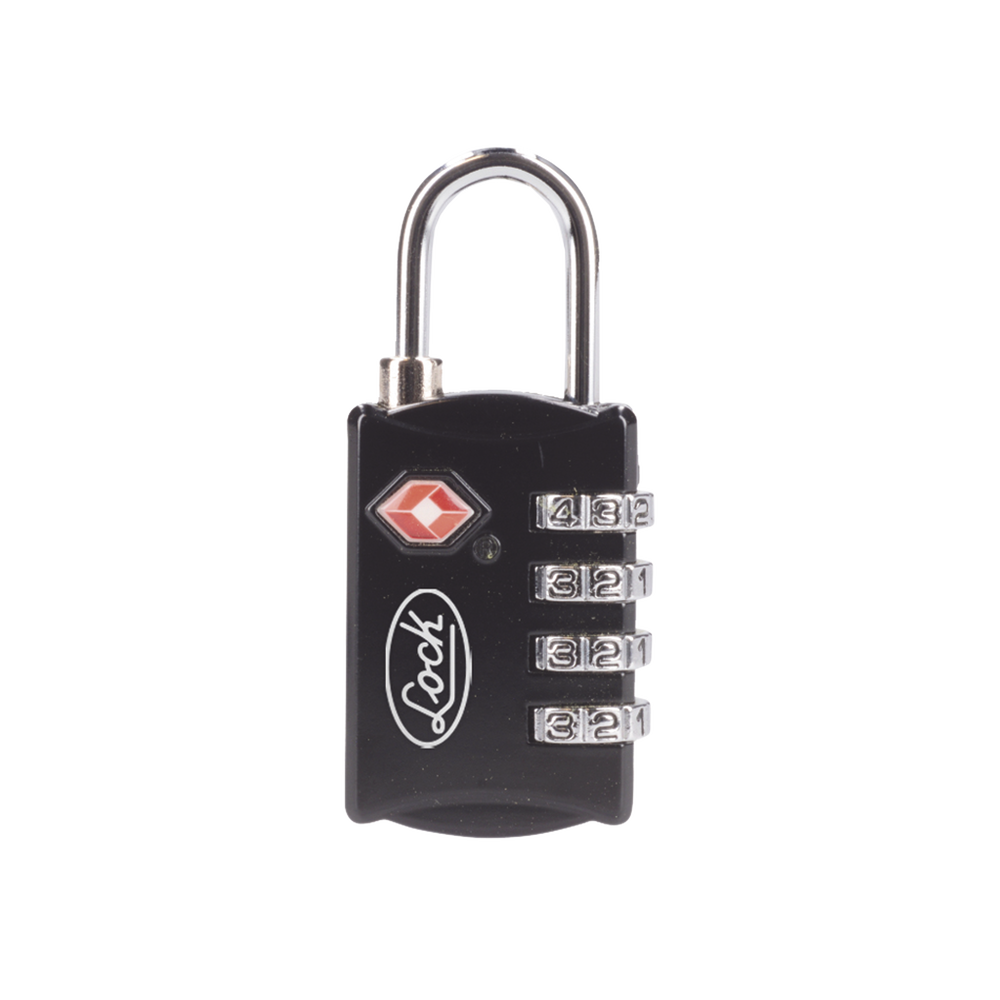 Candado de Combinación Maletero Negro TSA Medida 30 mm Nivel de seguridad 3 Discos Programables SYS-54CA - SILYMX