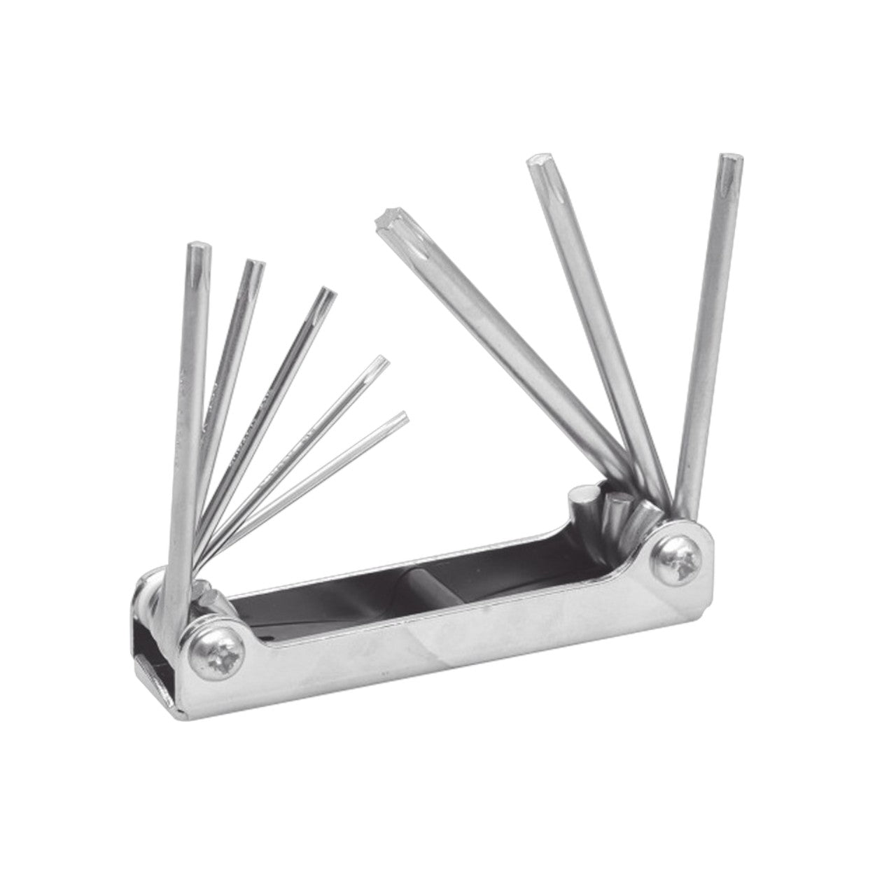 Juego de 8 llaves hexagonales Torx tipo navaja estuche metálico SYS-ALLFTN8 - SILYMX