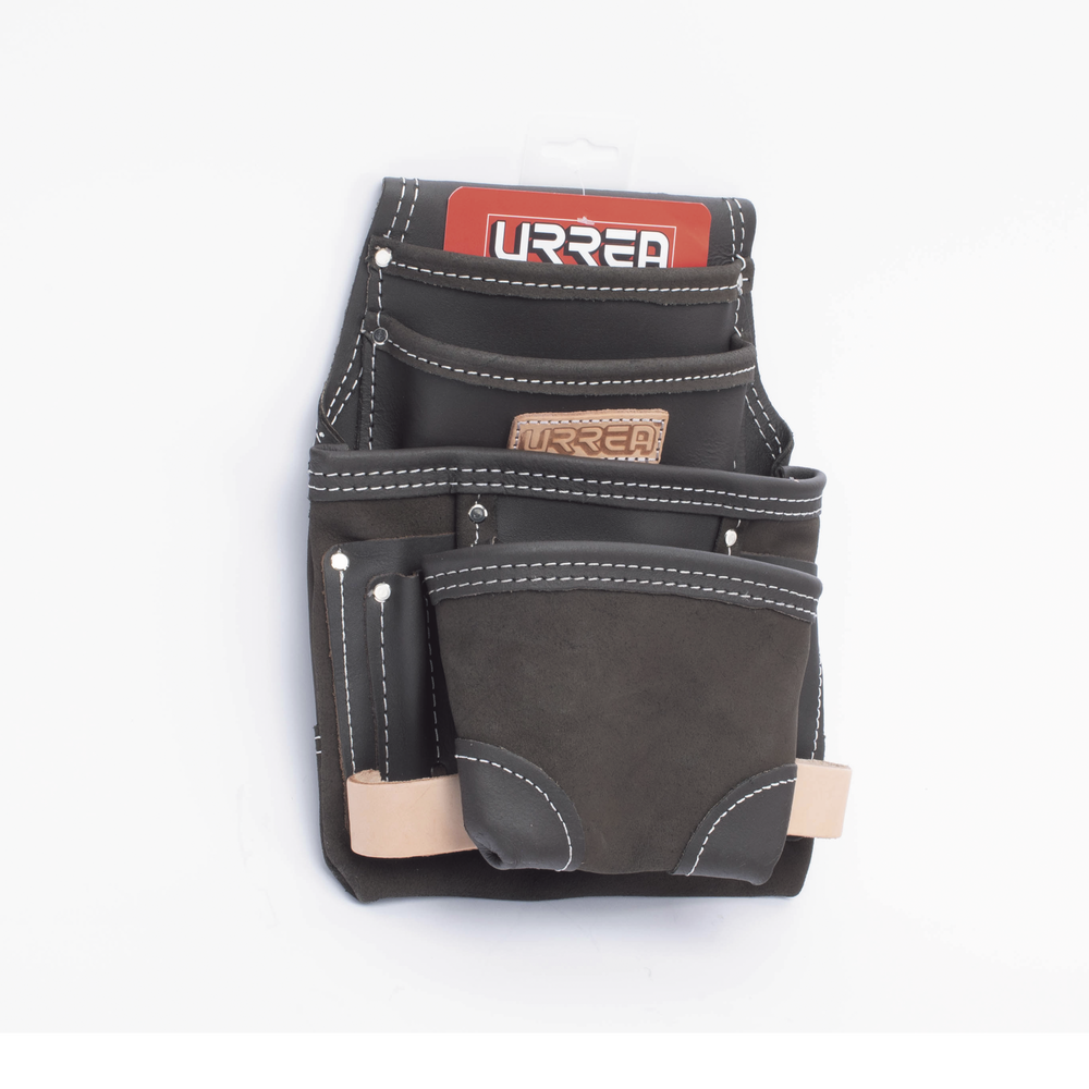 Estuche porta herramienta de piel aceitada con cinturón con 10 bolsillos medidas 24.1 x 31.8 cm SYS-BN138 - SILYMX