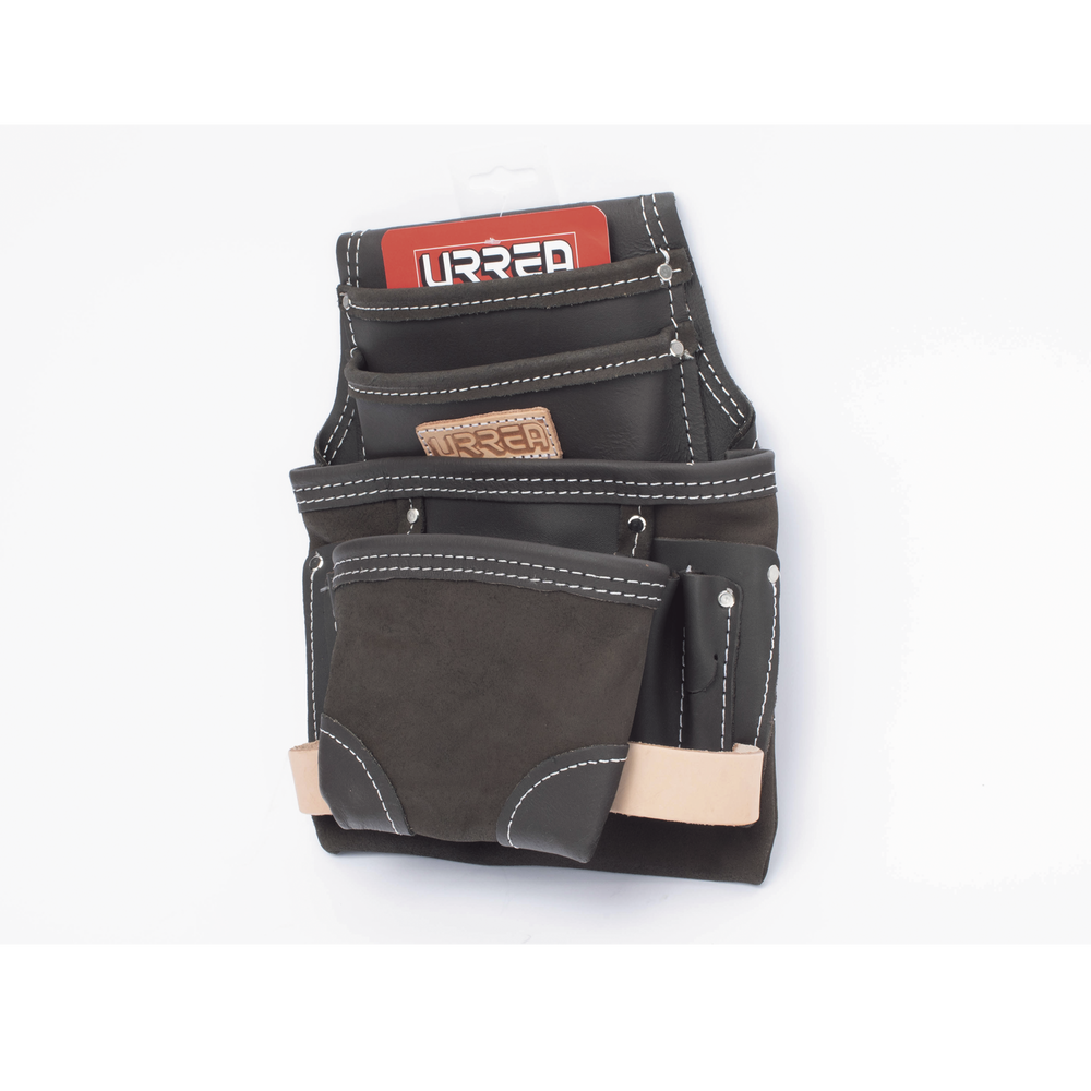 Estuche porta herramienta de piel aceitada con cinturón con 10 bolsillos medidas 24.1 x 31.8 cm SYS-BN138 - SILYMX