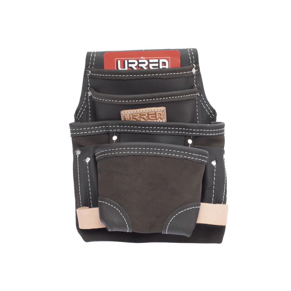 Estuche porta herramienta de piel aceitada con cinturón con 10 bolsillos medidas 24.1 x 31.8 cm SYS-BN138 - SILYMX