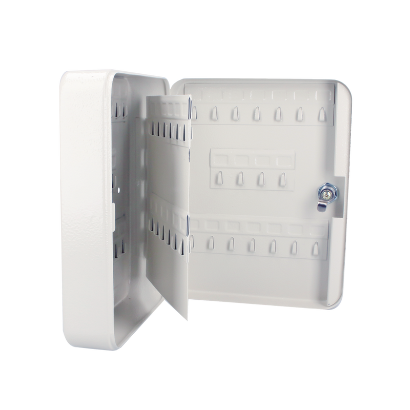 Caja para llaves con capacidad para 60 llaves Medidas 200 x 250 x 75 mm ancho x alto x profundidad Fabricada en acero Cerradura con llave SYS-CLL-60 - SILYMX