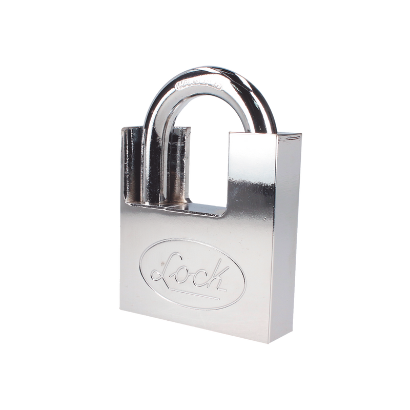 Candado de acero con Guarda Anti Palanca Acabado en Cromo Satinado Doble Cerrojo Medida 70 mm Nivel de seguridad 7 4 Llaves Abloy SYS-L22-A70-DCSB - SILYMX