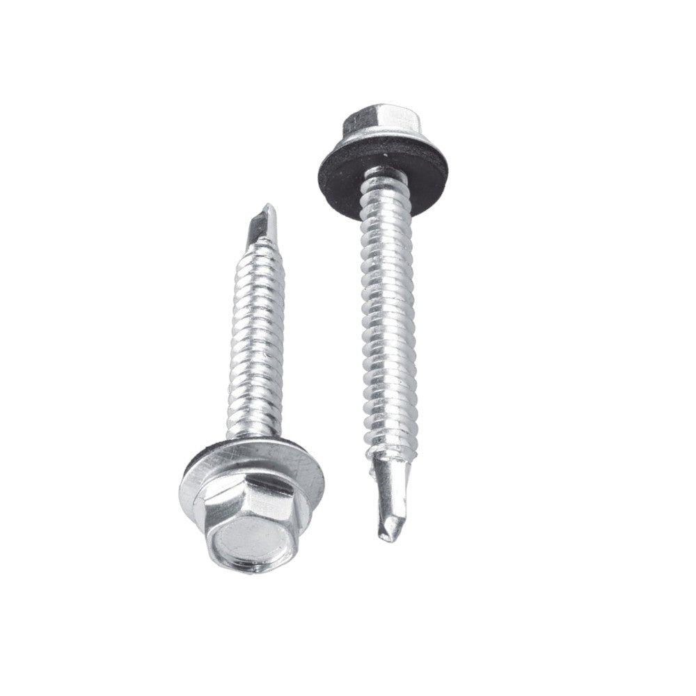 Tornillo Pija cabeza hexagonal con rondana y punta broca 100 piezas SURTEK SYS-PHR-141 - SILYMX