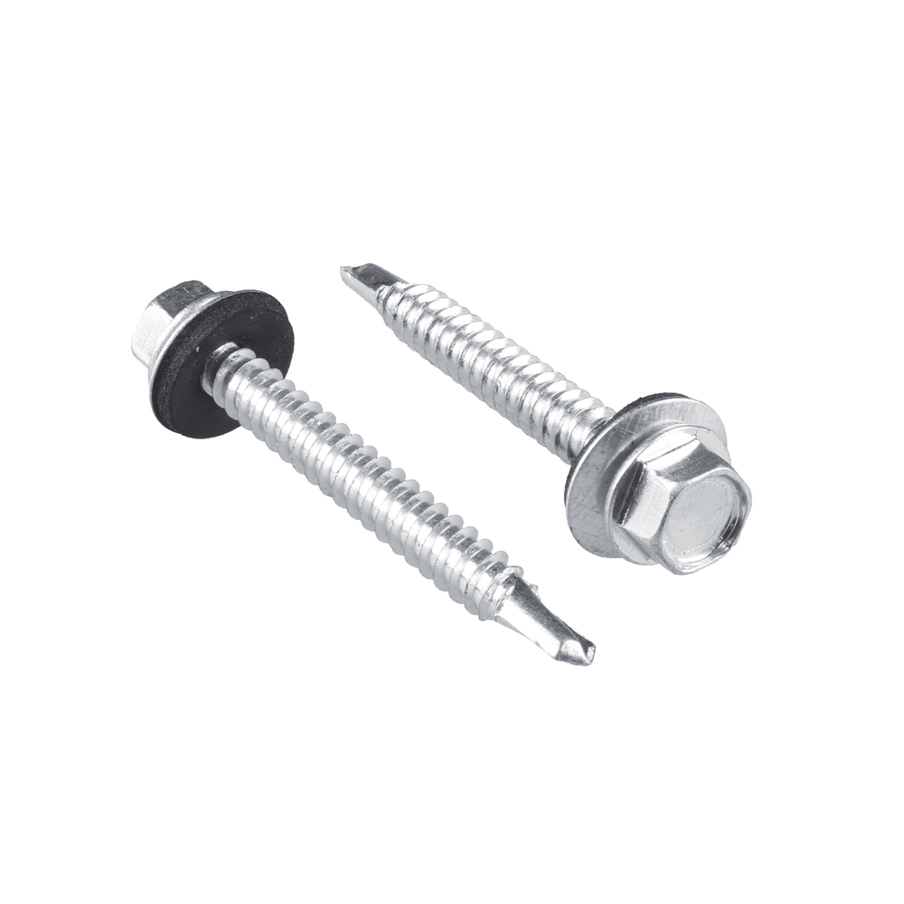 Tornillo Pija cabeza hexagonal con rondana y punta broca 100 piezas SURTEK SYS-PHR-141 - SILYMX