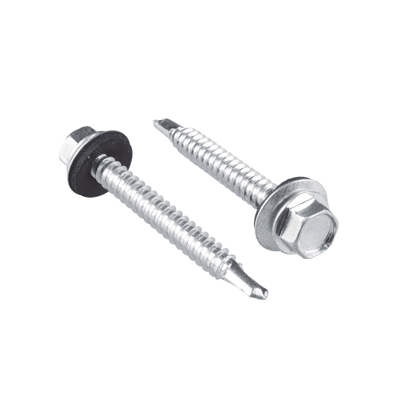 Tornillo - Pija cabeza hexagonal con rondana y punta de broca #14 x 1-1/2" 50 piezas SYS-PHR-14112 - SILYMX