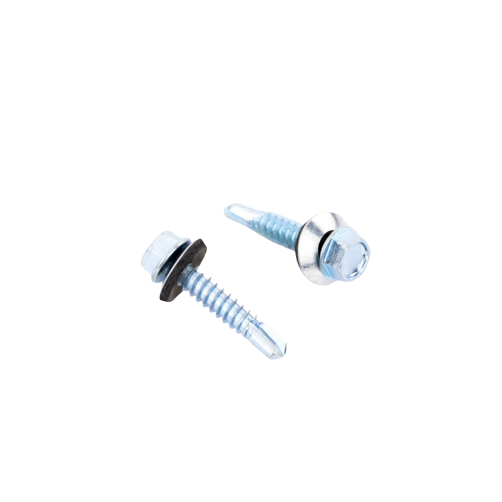 Tornillo - Pija cabeza hexagonal con rondana y punta de broca #14 x 1-1/4" 50 piezas SYS-PHR-14-114 - SILYMX