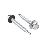 Tornillo -Pija cabeza hexagonal con rondana y punta de broca #14 x 3/4", 100 piezas SYS-PHR-1434 - SILYMX