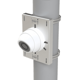 Montaje universal galvanizado para instalación de cámaras en poste 2" a 5" color gris galvanizado  SYS-PM-01V3 - SILYMX