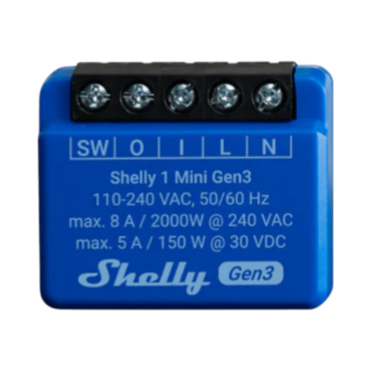 AutomatizaciónSHELLYSHELLY1MINIGEN3Mini Interruptor Inteligente con Wi - Fi y Contacto Seco 1 Canal 8A SHELLY SHELLY1MINIGEN3 - SILYMX