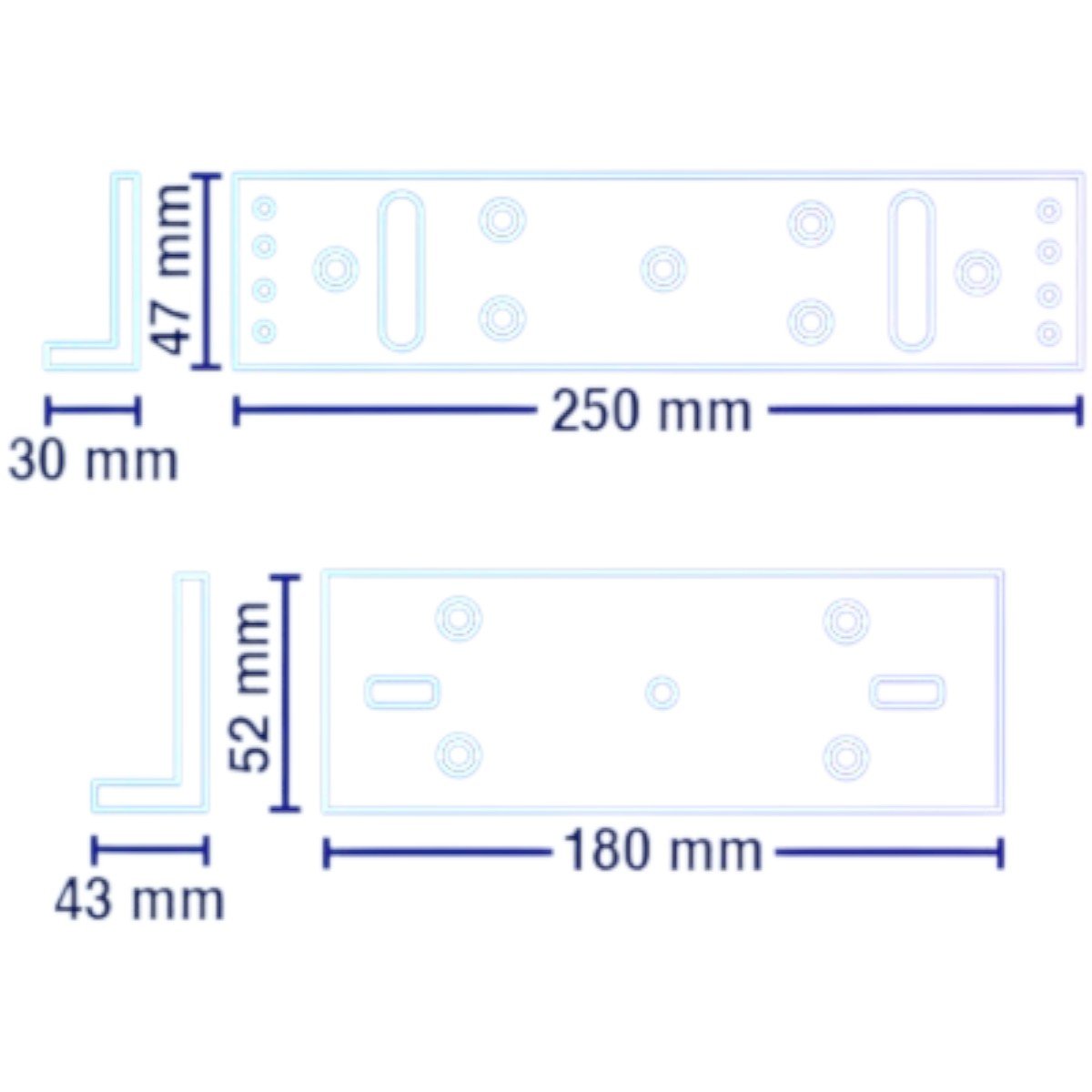 Soporte de Montaje para Diversos Tipos de Puertas Tipo ZL LMB-280ZL - SILYMX